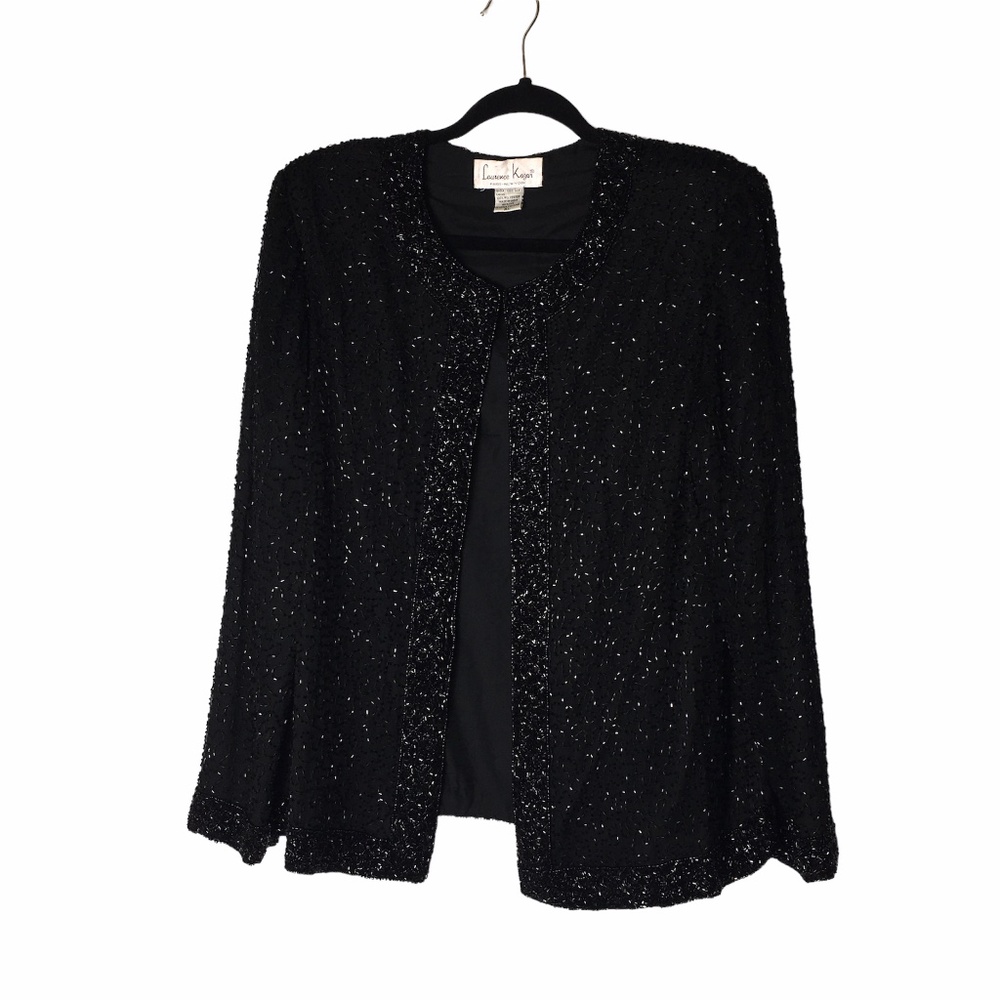 Laurence Kazan Vintage Silk Beaded Evening Jacket